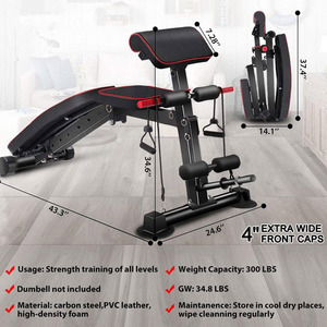 Attrezzatura da Palestra per Casa Vendita all'Ingrosso Panca Pesi Pieghevole Regolabile Heavy Duty Multi Angolo per Sollevamento Pesi - Product Image 4