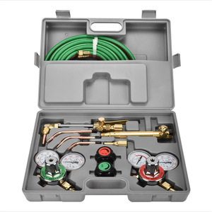 Kit de soudage et de découpe portable oxygène-acétylène, style américain, plaqué cuivre, interrupteur simple pour le travail des métaux - Product Image 1