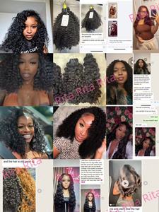Cheveux humains bouclés naturels bruts 100 % véritables de Birmanie, ondulés, double trame, lots de luxe, bouclés style Caraïbes, sans taxes - Product Image 2