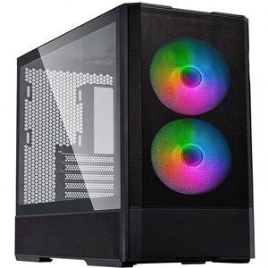 ATX Mid Tower Gaming <b>Computer</b> Case Tempered Glass Side Panel RGB <b>Fan</b> Front Mesh High Airflow Desktop Chassis - Product Image 2