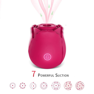 Vibratore a Forma di Rosa con 10 Frequenze, Succhiatore per Capezzoli e Stimolatore Clitorideo per Donne - Product Image 2