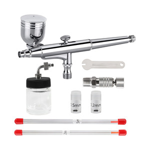 Kit aérographe HD-134T 0.2 0.5mm double action alimentation par gravité portable réglage de vitesse ajustable pour travaux artistiques - Product Image 5