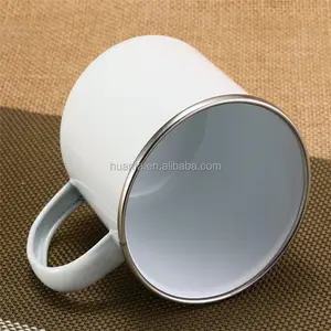 Bulk Item Metal Carbon Staal Antieke Traditionele Chinese Emaille Custom Mok Outdoor Camping Koffie Mig Cup Met Vierkante Handvat