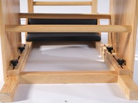 Baril d'entraînement Pilates ergonomique en bois de chêne, design incurvé antidérapant pour un étirement doux de la colonne vertébrale, l'alignement corporel et le renforcement du tronc en studio