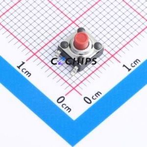 K2-1110SP-C4SC-04 Tactile Switch SMD-4P,6x6mm Switch Single Pole Single Throw Round Button 2.5N Vertical Mount - Product Image 1