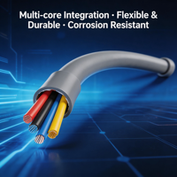 Cable RVV Ignífugo y Duradero con Núcleo de Cobre para Cableado Automotriz y de Edificios, Aislamiento de PVC de Alta Seguridad para Energía Residencial