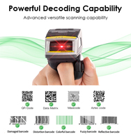Escáner de Código de Barras de Anillo Portátil OEM Personalizado EF02, Bluetooth HID 2D NFC Compatible con IOS Android PDA para Almacén y Comercio Minorista
