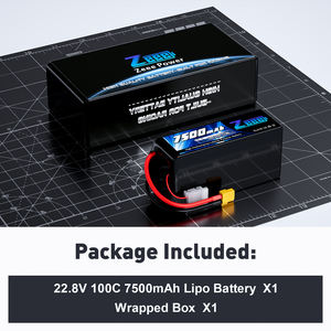 Zeee 6S 고전압 22.8V <span class=keywords><strong>7500mAh</strong></span> XT60 FPV 배터리 팩 100C 농업 드론 고성능 <span class=keywords><strong>Lipo</strong></span> 배터리 - Product Image 5