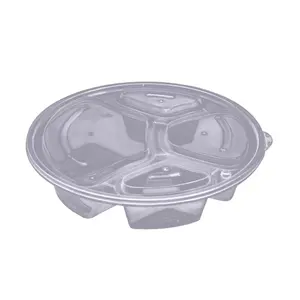 New-style Plastic Compartment Lunch Box Sealed Leak-proof Food Storage Container Office School