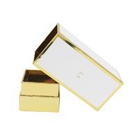 Boîtes dorées unies personnalisées avec Logo, emballages de bouteilles de parfum, pour cosmétiques, 50 pièces