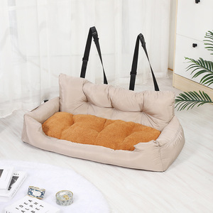 2025 Ultra yumuşak büyük ağır köpek araba arka koltuk yatak su geçirmez sıcak boy taşınabilir Pet yatak ayarlanabilir katlanabilir araba Polyester - Product Image 5