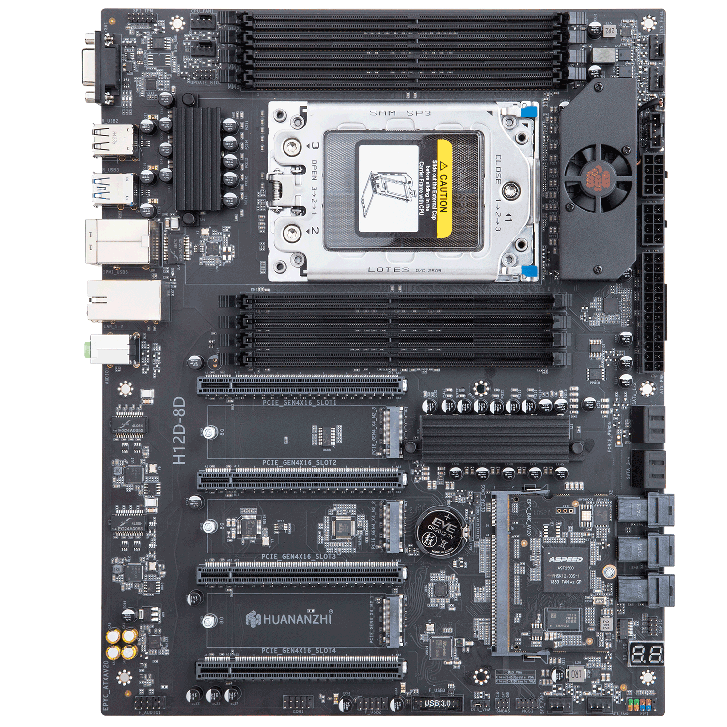 Huananzhi H12D-8D Motherboard with BMC - EPYC 7002/7003 Cpus