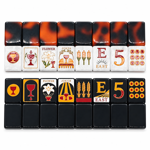 Fichas de Mahjong Americanas Modernas de Lujo, Acrílicas Grabadas, Acabado Liso, Portátiles, Resistentes al Agua, Duraderas, para Entretenimiento - Product Image 5
