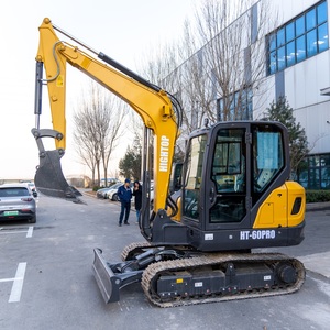 Mini Escavatore Idraulico Cingolato con Benna da 0,24 m³, Certificazione EPA Tier 4 Final HT-60Pro, Escavatore da Costruzione con Cabina Chiusa e Aria Condizionata - Product Image 6