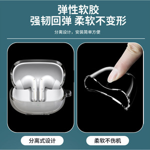 Funda Transparente de TPU para Xiaomi Buds 5 Pro, Resistente a Arañazos, Protección Completa - Product Image 4