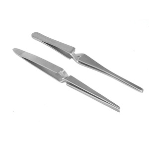 Reverse cross tweezers, reverse round-tipped cross nail art tools, shaping <b>clips</b>, setting <b>clips</b>, X-shaped stainless steel - Product Image 1