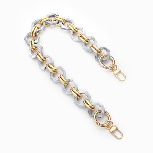 Chaîne de sac en acrylique faite à la main, boucle octogonale vintage baroque, chaîne épaisse en résine de couleur contrastante, amovible pour usage domestique - Product Image 5