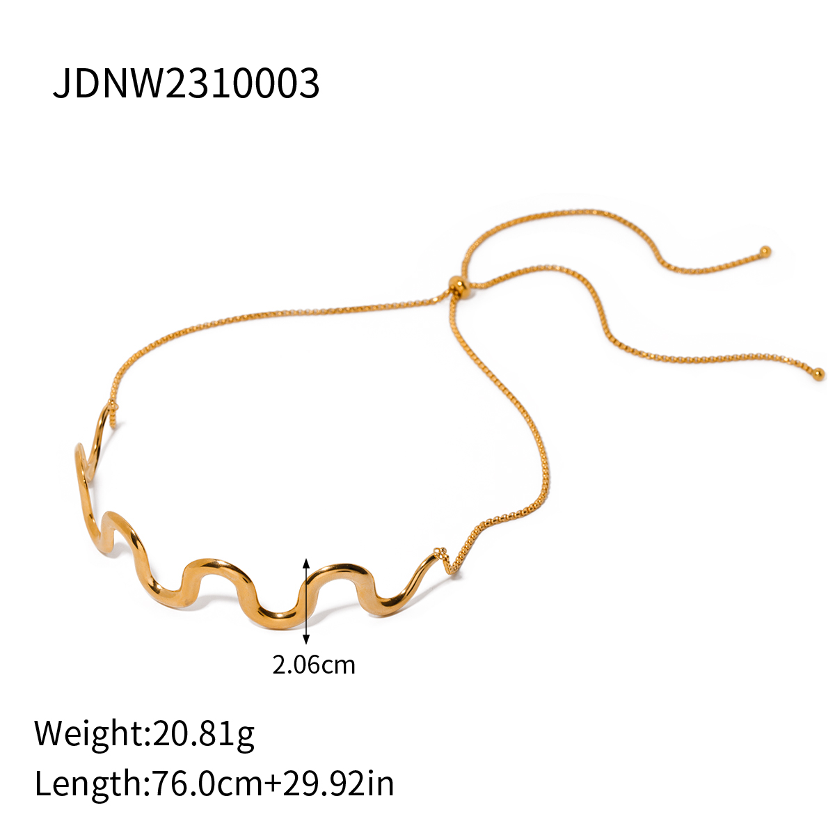 COOLSTEELANDBEYOND - Collana Choker Statement Oro - Girocollo 51 Cm In Lega Leggera - Grande Barbozzale