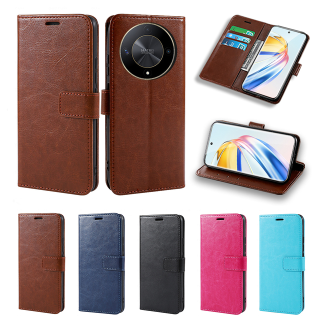Retro Texture for Huawei Honor X9c X8D X6C Magic 8 pro honor 400 200 pro Cell Phone Case Flip PU Leather Wallet Case Honor 600