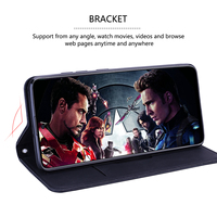 Portefeuille de luxe double face à fermeture magnétique en cuir, pour xiaomi note 9 pro, redmi 9s