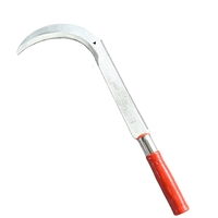 Faucille agricole en acier à haute teneur en carbone, outil manuel de ferme, épaisseur de lame 2,0 mm, manche en plastique pour usage industriel/DIY, désherbage