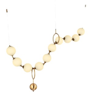 Lámpara de Araña de Lujo Minimalista Posmoderna para Vestíbulo de Hotel, Lámpara Colgante de Bolas de Cristal de Diseño Nórdico para Restaurante o Escalera - Product Image 2