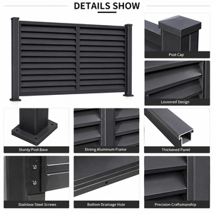 Vallas de Aluminio Modernas de Alta Calidad con Rejillas, que Ofrecen Privacidad y un Diseño de Alta Gama Venta Directa de Fábrica - Product Image 5