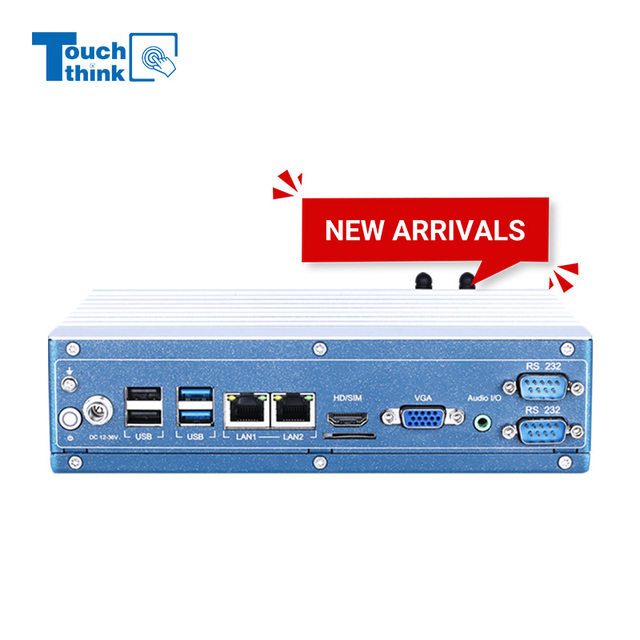 Industrial Mini PC I3/I5/I7 Win7 24x7 Watchdog Dual LAN Fanless Aluminum Fins Dual Band WIFI Desktop Box Embedded Computer Stock