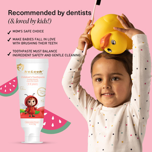Dentifrice pour enfants Keleek, saveur pastèque, sans <span class=keywords><strong>fluor</strong></span>, 3-6 ans, hygiène buccale, sans danger pour les enfants, haleine fraîche, pour usage domestique - Product Image 4