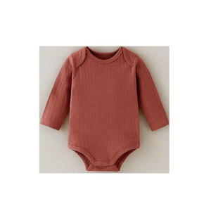 Body per Bambini <span class=keywords><strong>in</strong></span> <span class=keywords><strong>Cotone</strong></span> Tinta Unita Personalizzato con Basso MOQ, Abbigliamento Autunnale per Neonati e Bambini, Tutina Dolce per Ragazzi e Ragazze - Product Image 3