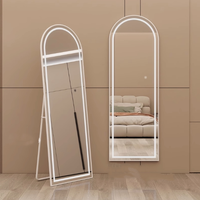Miroir LED arqué pleine longueur sur pied avec éclairage pour chambre, salon, entrée, dressing - Vente en gros