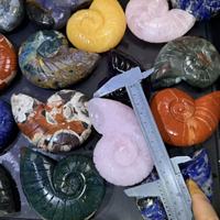 Vente en gros d'objets artisanaux en cristal et coquillages, pierres mélangées, quartz rose, agate mousse de haute qualité, sculptures spirituelles pour la décoration