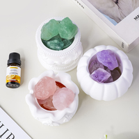 En gros, Kit d'art DIY pour peinture sur gypse, comprenant un ensemble de tasses vierges en plâtre et un kit d'art pour peinture à la main avec cristaux bruts, pour l'artisanat en cristal