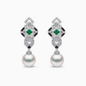 Lixin di lusso 2 pezzi set di gioielli di moda lussuosi orecchini di perle di platino smeraldo per donna - Product Image 6