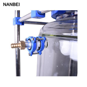 เครื่องปฏิกรณ์แก้วในห้องปฏิบัติการขนาด 100 ลิตร ทนแรงดันสูง พร้อมแจ็คเก็ตแบบผนังสองชั้น สำหรับการสังเคราะห์ทางเคมี - Product Image 6