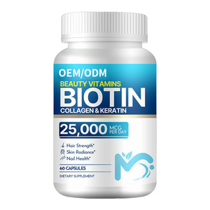 Cápsulas de Biotina de Marca Privada para el Crecimiento del Cabello con Colágeno y Vitaminas OEM ODM Suplemento Nutritivo para el Cabello para un Cabello Más Fuerte - Product Image 1