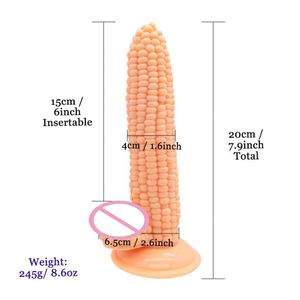 Nouveau Dildo en Forme de Maïs <span class=keywords><strong>Transparent</strong></span> avec <span class=keywords><strong>Ventouse</strong></span>, Dildo Réaliste de Grande Taille, Plug Anal pour Femme, Jouets Sexuels - Product Image 2