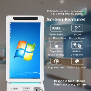 Kiosco de Pared con Pantalla Táctil Curva para Pedidos de Comida, con Impresora Térmica, Sistema POS para Restaurantes, Lector de Tarjetas Bancarias - Product Image 4