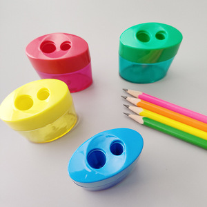 Sacapuntas Manual Pequeño Heada, de Plástico y Metal, Colorido, con Doble Orificio, Superficie de Corte Suave - Product Image 4