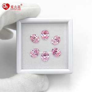 Envío rápido Wuzhou 5A Gemas Ovalado Corte brillante Piedra de circón M-Color Rosa Corte facetado <span class=keywords><strong>Zirconia</strong></span> cúbica Piedras sintéticas CZ - Product Image 5