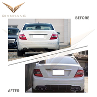 Nouveau kit carrosserie complet style C63 AMG W204 LCI en PP, pare-chocs avant/arrière, capot, jupes latérales, conversion extérieure pour Classe C 2012-2014