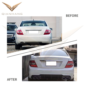 Nouveau kit carrosserie complet style <span class=keywords><strong>C63</strong></span> <span class=keywords><strong>AMG</strong></span> W204 LCI en PP, pare-chocs avant/arrière, capot, jupes latérales, conversion extérieure pour Classe C 2012-2014 - Product Image 4