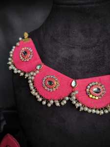 Super Quality Traditional Lightweight Fabric Jewelry Set Unique Handcrafted Necklace and Earring Metal Crafts - Product Image 2