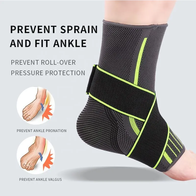 Sport Ankle Support Protective Football Basketball Fitness Ankle Brace Compression Nylon Strap Belt Ankle Protector