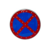 Panneau de signalisation triangulaire solaire CadSolar 700 mm 31 LED rouges Réflecteur 3M pour travaux routiers et zones dangereuses