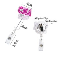Porte-badge rétractable Bestom avec clip à ressort non pivotant, cordon en nylon, accessoires pour porte-badge d'identification, coque en ABS, sangle en PVC