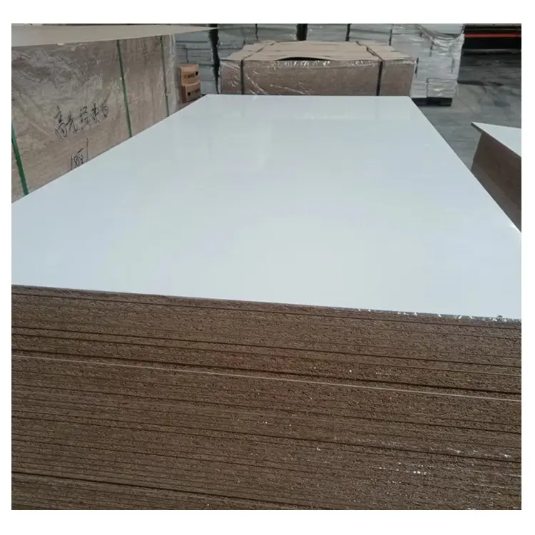 Wholesale Melamine laminated Chipboard 12mm 15mm 16mm 18mm 25mm Furniture Grade White Particle Board