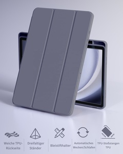 PU da chất liệu máy tính bảng phụ kiện thông minh Folio đứng trường hợp đối với Samsung Tab A9 cộng với 11 inch mềm TPU Cover quay lại - Product Image 2