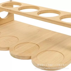 Wooden kitchen storage rack, countertop spice bottle holder, multi-functional wine glass rack, bottle and jar condiment rack. - Product Image 5