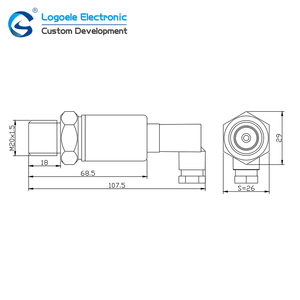 カスタマイズ可能なステンレス鋼IP54 4-20mAガス圧力センサー変換器、エアコンプレッサー用工業用圧力トランスミッター - Product Image 2
